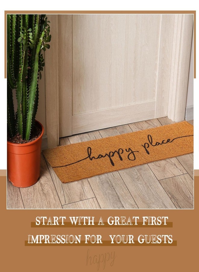 Ninehaoou سجادة باب طويلة من ناينهاو مقاس 48 بوصة × 16 بوصة، سجادة باب أمامية للمدخل الداخلي والخارجي، سجادة باب كبيرة مزخرفة، سجادة ترحيبية لمدخل المنزل الخارجي (مكان سعيد). - Image 4